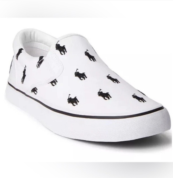 Men's Polo by Ralph Lauren Thompson Pony All Over Slip-On Sneakers
